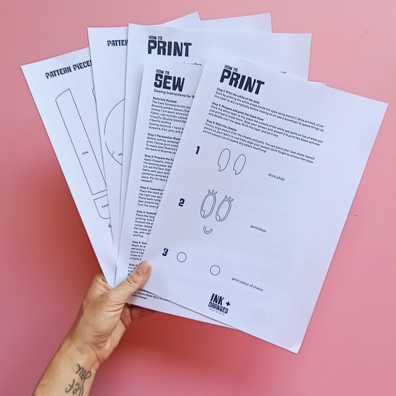 Bloomie screenprint & sewing pattern (digital file)