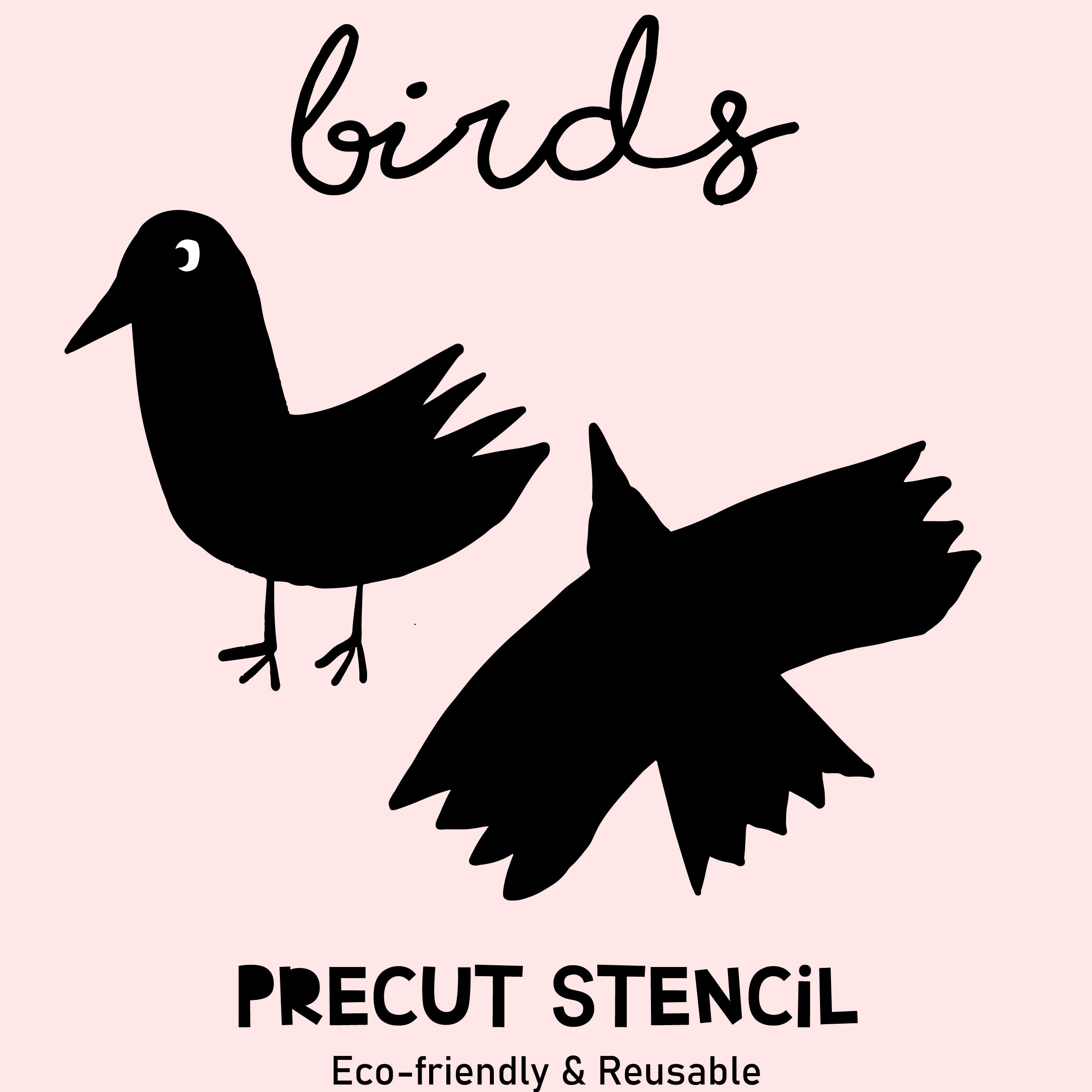 Precut stencil Birds