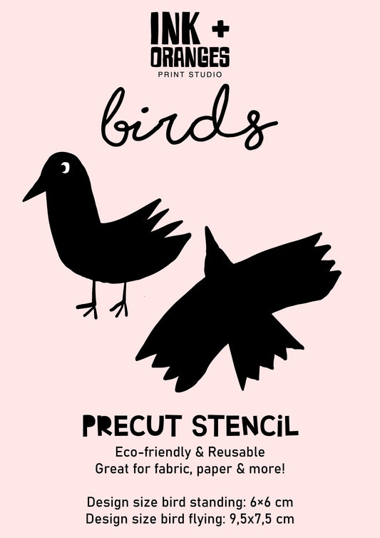Precut stencil Birds